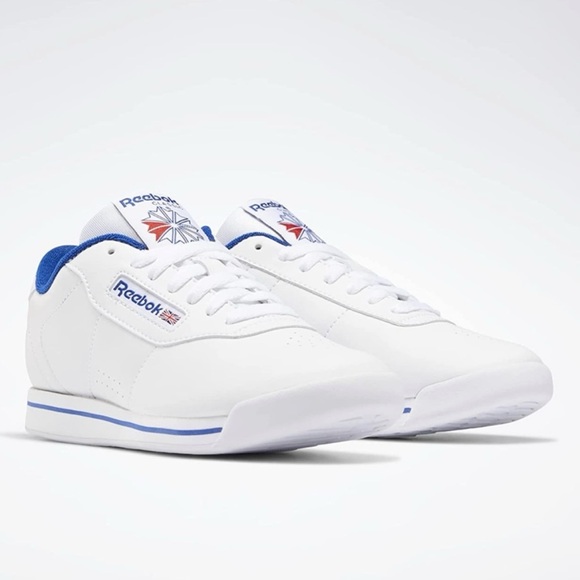 Classic Reebok Princess Sneaker White / Royal
Blue Lace Up Women's 11 / 11.5 GUC - Picture 1 of 14